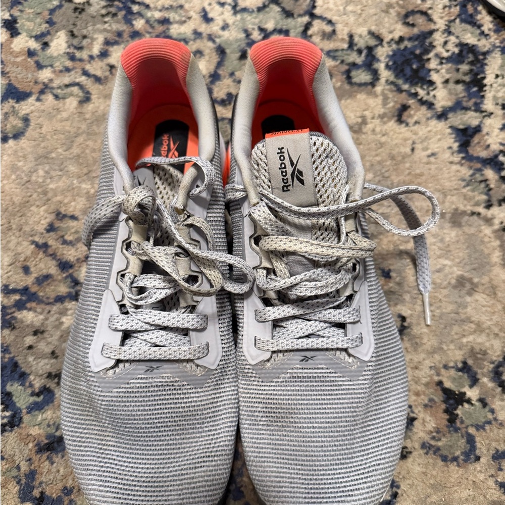 Reebok Men's Gray and Orange Athletic Shoes